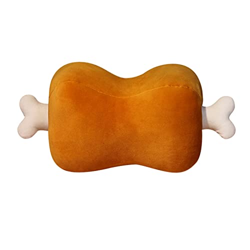 Herfair Cojín de peluche para niños, divertido cojín de hueso de carne, cojín de sofá, cojín decorativo, suave y esponjoso, cojín para lanzar regalos