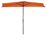 Trademark Innovations Patio Half Umbrellas, 9', Orange