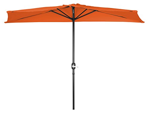 Trademark Innovations Patio Half Umbrella, 9', Orange