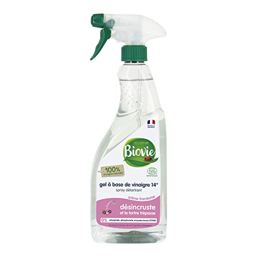 Biovie - Spray vinaigre framboise 14° - Droguerie - Ecodétergent - Spray de 750ml