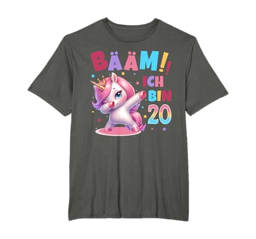 20 Geburtstag Frau 20 Jahre Einhorn Party Outfit Einhorn T-Shirt