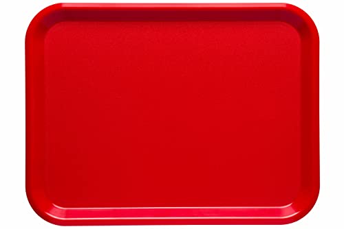 Roltex Serving Tray 36.5×28.5cm ABS Chip & Scratch Resistant (Cherry Red)