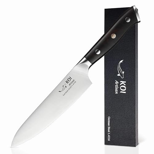 KOI ARTISAN Utility Knife 5 Inch – German Steel Stain & Corrosion Resistant - Full Tang Chef Knife - German Kitchen Knife High Carbon EN1. 4116 Stainless Steel