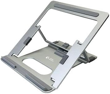 Amer Networks Foldable Notebook/Tablet Stand, Aluminum, Height-Adjustable, Dark Grey