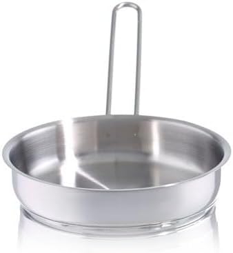 Fissler 008-316-16-100 Frying Pan, 6.3 inches (16 cm), Snacky, Gas Stove/Induction Compatible, Oven Safe, All Stainless Steel, Silver
