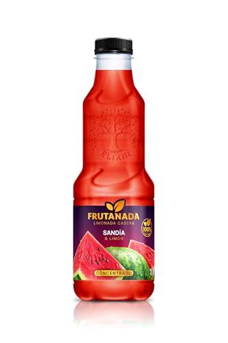 FRUTANADA – sabor Sandía & Limón, Limonada Casera Concentrada con mínimo 85% de frutas, Bebida de Sandia prensada en frio, sin colorantes, sin preservantes, 1 L concentrado da 5 L bebida refrescante