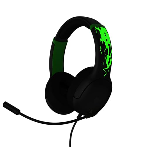 Image of PDP AIRLITE GLOW Wired Headset: Jolt Green For Xbox Series X|S, Xbox One, & Windows 10 /11 PC