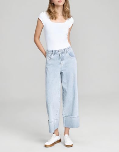 Kedera Women Casual Striped Denim Cuffed Wide Leg Jeans 2025 Summer Trendy Baggy Pants Boyfriend Y2K Trousers4