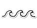 Wave Simple Outline - 3" Vinyl Sticker - For Car Laptop I-Pad Phone Helmet Hard Hat - Waterproof Decal