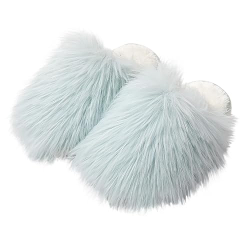 Cute Plush Slipper for Women Close-toe Lightweight Casual Winter Slide Faux Fur Anti-slip Flat Sandal Lounging Shoe4