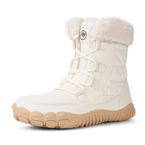 RUYI Winterstiefel Damen Warm Gefüttert Barfuss Schuhe Damen Winter...