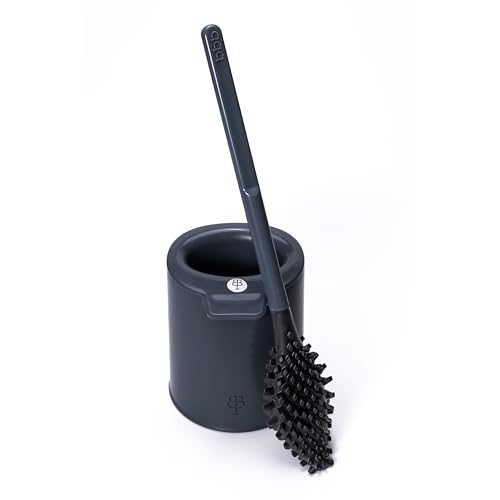 Biom Paris – Brosse WC Innovante Hygiénique sans Poils avec Support – Brosse Toilette Anti-Goutte, Antibactérienne - Balai WC Design, Reste Propre –...