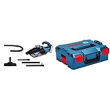 Bosch Professional 18V System Akku Handstaubsauger Gas 18V-1 & Koffersystem L-BOXX 136 (14,7 Liter, max. Belastung: 25 kg, Gewicht: 1,9 kg, Material: ABS Plastik, PA6 Kunststoff), Blau, Rot