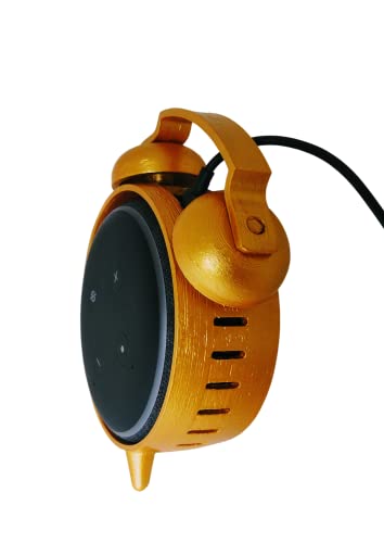 Suporte Echo Dot 3a Geração Modelo Relógio Despertador Dourado