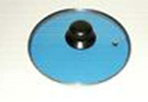 Coperchio con diametro di 34 cm, vetro blu trasparente