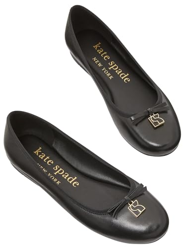 kate spade new york Women's Dakota Charm Ballet Flat, Black, 7.5
