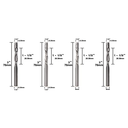 6Mm Shank Up Down Milling Cutter Router Tungsten Steel End Mill Carving Woodworking Milling Cutter Tools Router 1/4 Shank Straight For Woodworking Cabinet Making #TOP3
