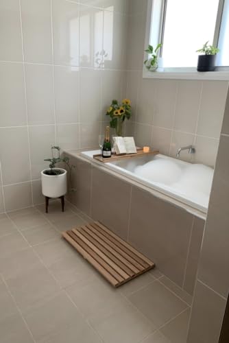 RuPS Modern Bathtub Tray/Bath Caddy for Bathroom, Solid Wood Premiume Bathtub Organiser Shelf/Table.