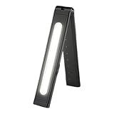 Torcia luminosa, ricaricabile, pieghevole, con righello e LED, fascio potente regolabile per campeggio, escursionismo, caccia, pesca, interruzione di corrente, casa, ufficio, garage, uomini e donne
