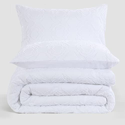 Hombys Oversized King Boho Comforter Set 120X120, Tufted Jacquard Geometry Bedding Comforter For King Bed, Shabby Chic Bed Sets With 2 Matching Pillow Cases #TOP3