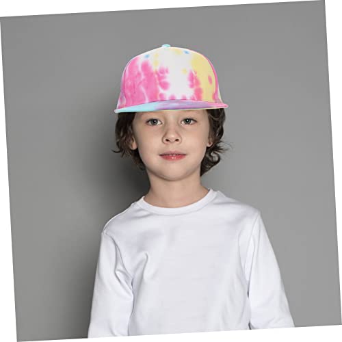 Outdoor Cotton Baseball Hat for Boy Girl Breathable Peaked Cap for Sun for Outdoor Activities Beach and Vacations Tie-dye Design Multi2