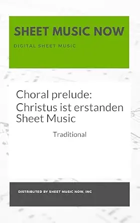 Choral prelude: Christus ist erstanden Sheet Music book cover