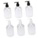 TOPBATHY 6Pcs Pompa Bottiglia Bottiglia di Shampoo Bottiglie di Plastica Pressa Pompa Pompe a Tenuta Stagna Dispenser per Bagno Doccia Cucina Contenitore di Sapone Liquido 350 Ml (Nero + Bianco)