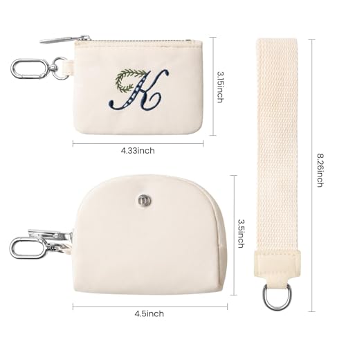 Image of MAMONA Keychain Wallet - Mini Zip Around Wristlet Wallets with Detachable Dual Pouch - Ideal Portable Coin Purse for Women and Men