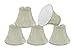 Aspen Creative 30010-5A Small Bell Shape Chandelier Clip-On Lamp Shade Set (5 Pack), Transitional Design in Butter Creme, 6