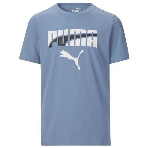 Image of Puma Boys' Short Sleeve Cotton Graphic T-Shirt, Crewneck