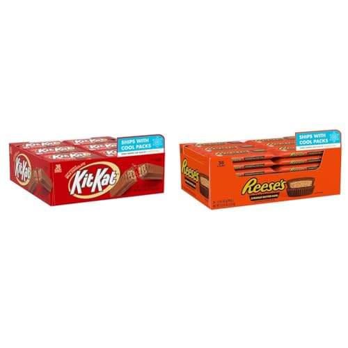 KIT KAT Candy Bar, 1.5 Ounce Bar (Pack of 36) & REESE'S Peanut Butter Cup, 1.5 Ounce (Pack of 36) image 2