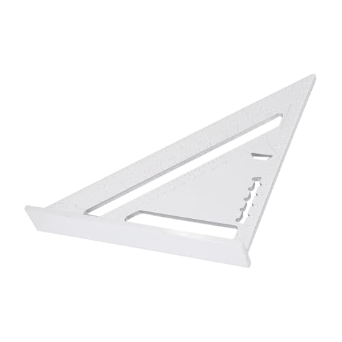 Regla triangular carpintería aluminio con escalas métricas e imperiales miniatura 3