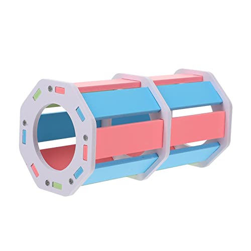 LIOOBO Cute Hamster Plaything Colorful Pet Tunnel Tubes Wood Material Exercise Toy for Small Animals Fun Maze
