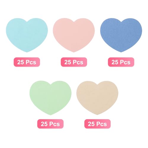 QUARKZMAN 150 Stück Herz-Papierausschnitte 3 Zoll Bunte Herzform-Ausschnitte für Valentinstag Klassenzimmer-Pinnwand DIY Handwerk (Blau Grün Rosa Beige Dunkelblau)