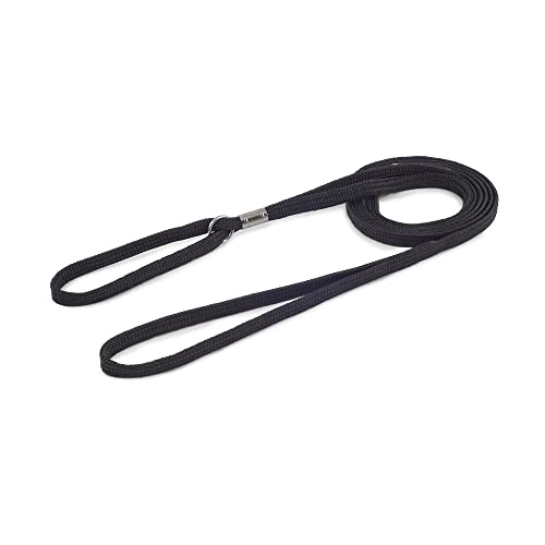 Ancol Guinzaglio Nylon Nero per Cani di Piccola e Media Taglia