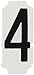 Brady 6450-4, Quik-Align Labels, 2" Height, Black, Legend "4" (10 per Package)