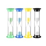 4 mini temporizadores de arena de reloj de arena, reloj de arena de 1 minuto (60 segundos), temporizador de arena compacto para juegos, entrenamientos y gestión del tiempo, herramienta portátil de