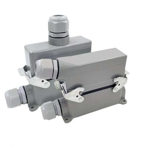 Conector industrial de 24 pines HDC-HE-024-1 con conexion de tornillo de 16A 500V