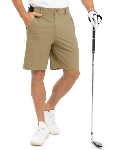 Image of TBMPOY Men's 9 inch Golf Shorts Stretch Quick Dry Dress Casual Shorts