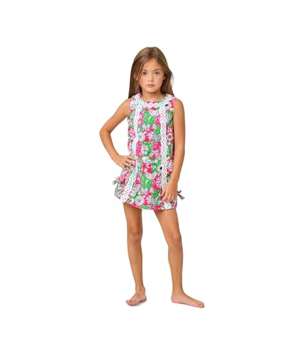 Lilly Pulitzer Kids Womens Little Lilly Classic Shift Cherry Blossom Pink Lil Chicken Check 5 Little Kid One Size
