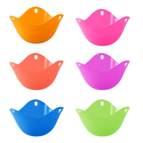 6 Pezzi Cottura Uova In Camicia, Silicone Egg Poacher Cuoci Uova Microonde, Cuoci uova Microonde, Tazze per uova In Camicia, Stampi per Uovas Bollenti Sode per Pentole Vaporiera
