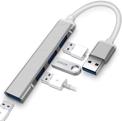 Image of REDWIND USB Hub, 4-Port USB Multiport Adapter with 1xUSB 3.0 and 3xUSB 2.0 Ports for Laptop, Windows, MacBook, PC, Flash Drives, HDD, Printer, Keyboard, Mouse, Laptop (USB to 4-USB Hub Wire)
