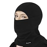 rooyvany Fleece Balaclava Ski Mask for Men&Women,Warm/Windproof/Lightweight Winter Face Mask for Skiing/Snowboarding/Cycling (Black)