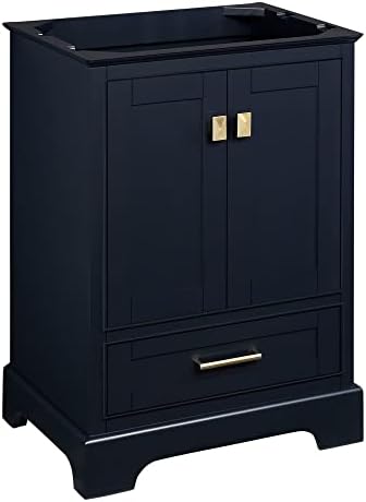 Signature Hardware 482892 Quen 24" Single Vanity Cabinet Only - Less Vanity Top - Midnight Navy Blue