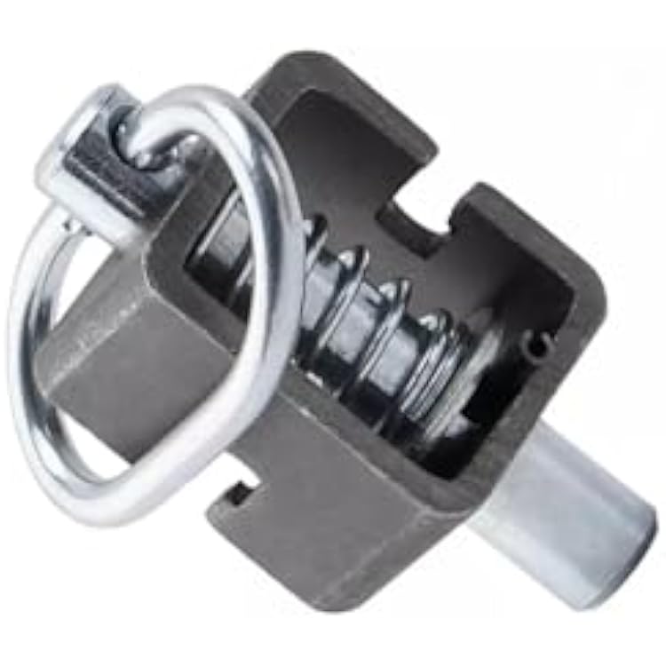 Trailer Gate Latch, Spring Latch Lock, Weld-On 5/8 Spring Latch Assembly with Plain Tube (2 Pack, Short)
