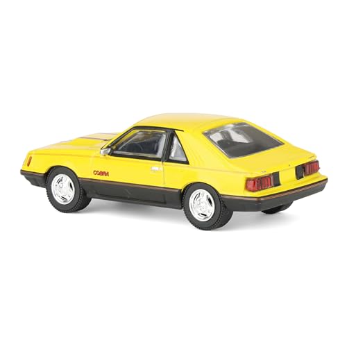 Greenlight 1/64 Ford Mustang Cobra Fastback 1979 amarillo miniatura 4