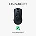 kwmobile Mouse Feet Replacement Compatible with Razer Viper 8k HZ Computer Mouse Skates Sticker - Black