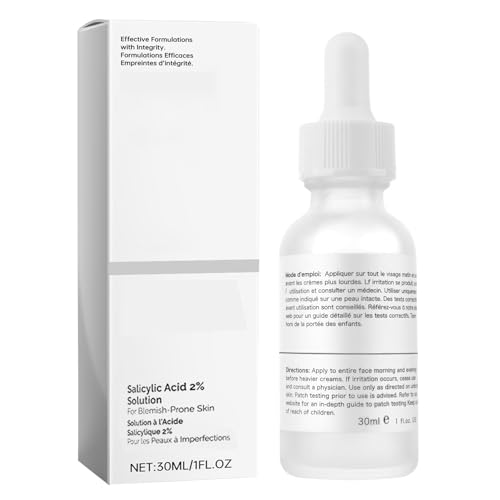 Serum Acido Salicilico, Salicylic Acid 2% Solution, específico para poros dilatados, indicado para pieles propensas al acné, con imperfecciones, mixtas y grasas，limpia los poros en profundidad
