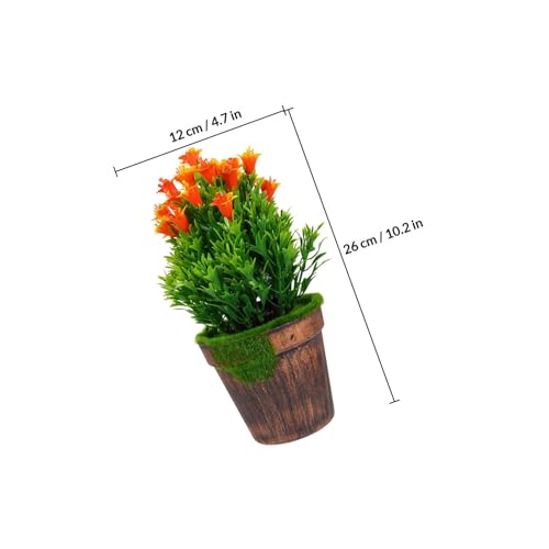 Planta artificial de interior POPETPOP con maceta rústica de madera vintage 3