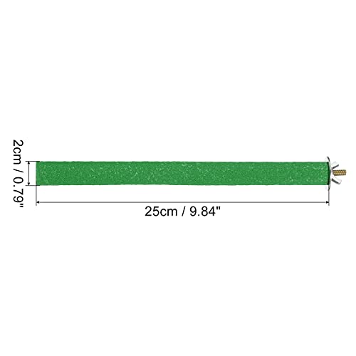 PATIKIL 0.8x9.8 Inch Bird Cage Perch, Parrot Stand Paw Grinding Stick Bird for Parakeet Cockatiel Cage Accessory Green - Image 2
